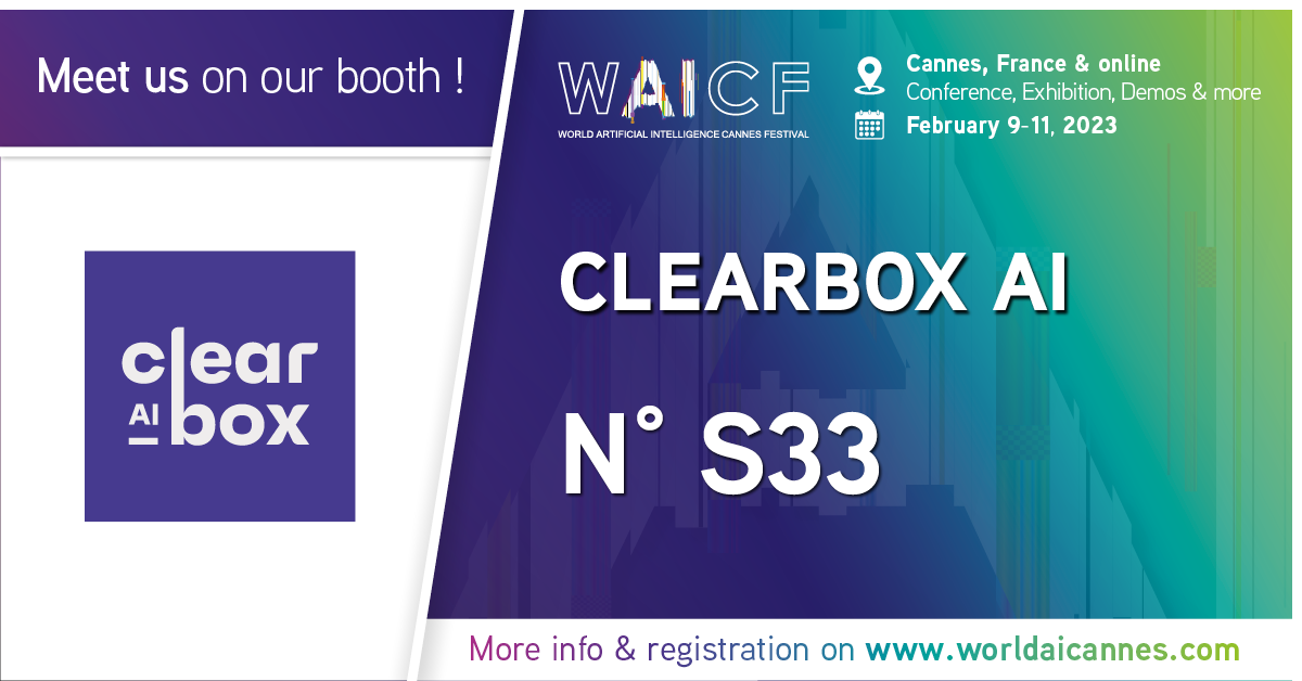 Clearbox AI's sponsor participation card at WAICF Cannes