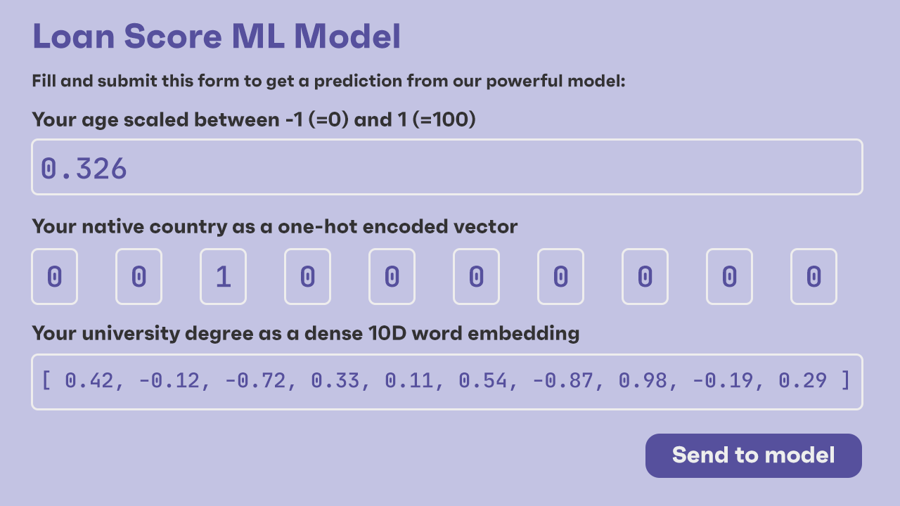 Clearbox AI's wrapper silly user input form